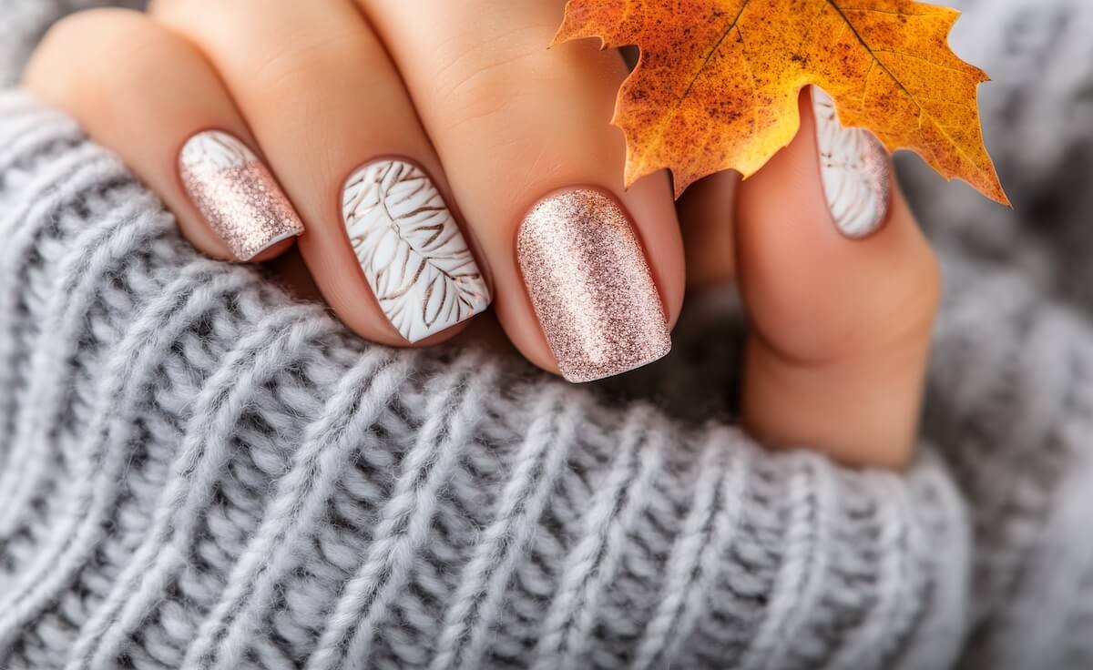 Pink & Silver Fall Nail Colors | Nomade & Mode