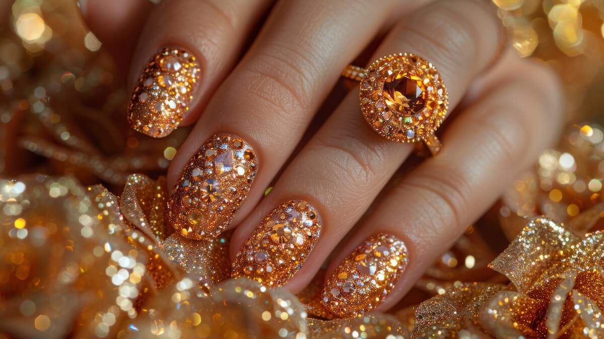 Copper & Orange Colored Nails For Fall | Fall Nail Color Ideas